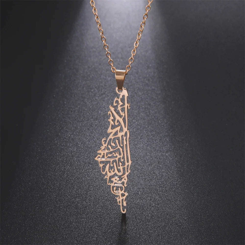 Palestine Calligraphy Necklace